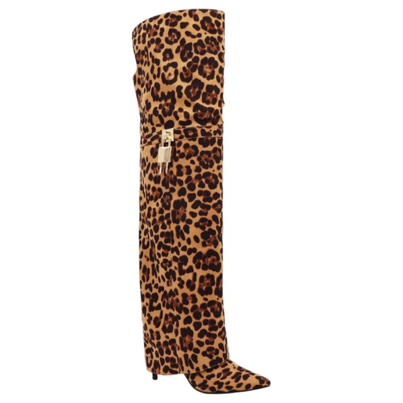 Over the knee Shark Boots leopard - Picture 3 of 9